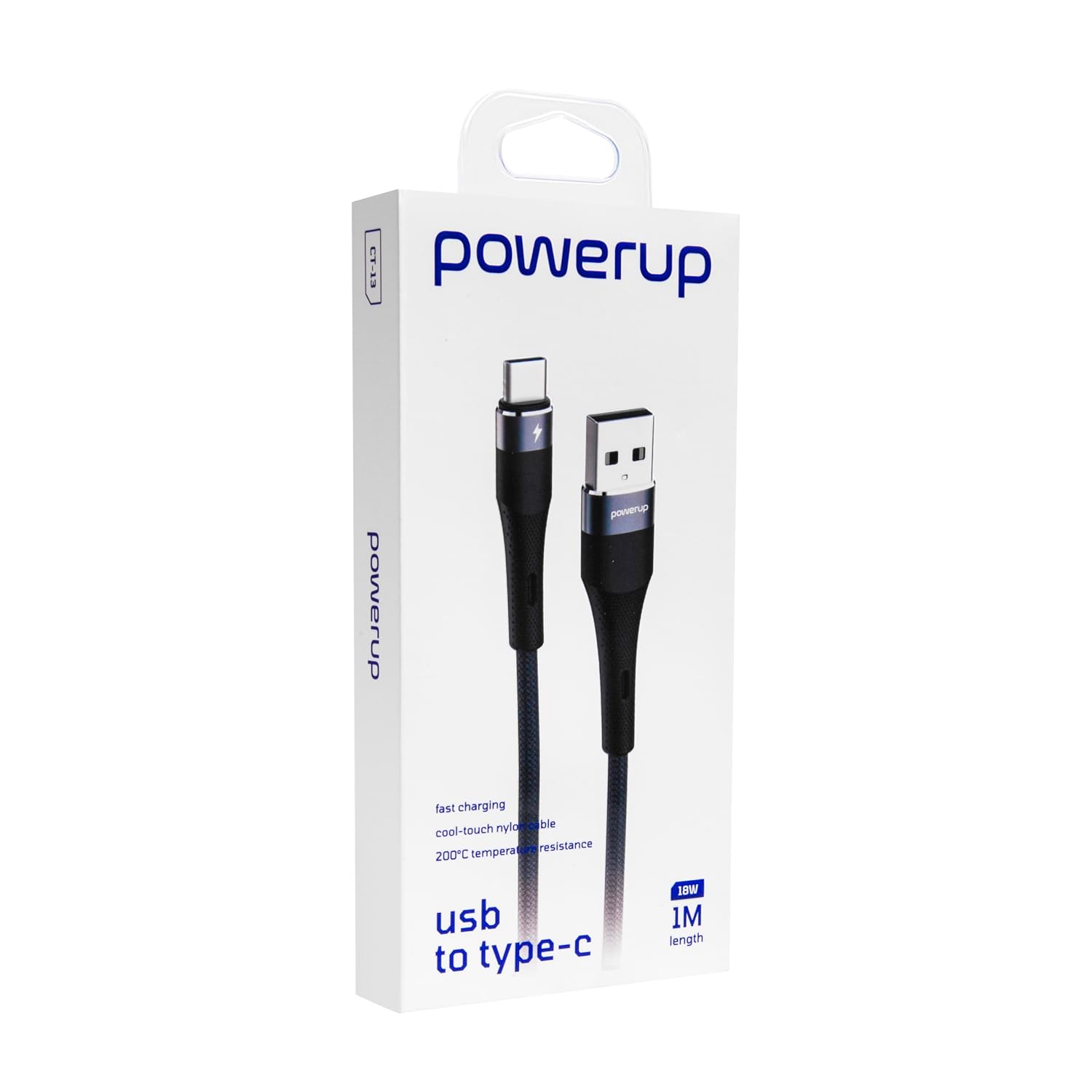 PowerUp ST-5 Usb-a To Usb-c Cable 18W 1M