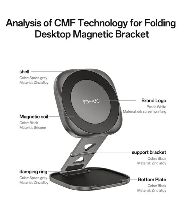 Folding desktop magnetic stand C301