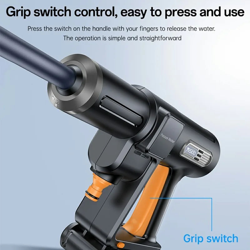 YESIDO VC18 High Pressure Washer Gun 2 Gears Adjustable Cordless Car Cleaner with LED Display