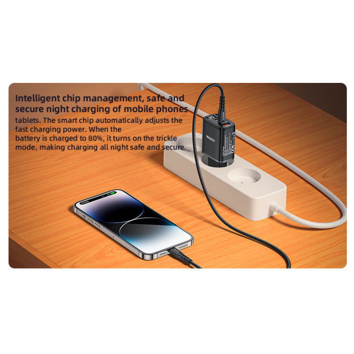 YC69 EU 30W Power Display Fast Charging Wall Charger