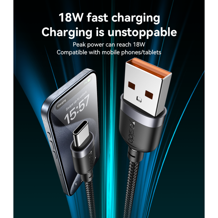 CA132C USB to Type-C 18W Fast Charging Data Cable