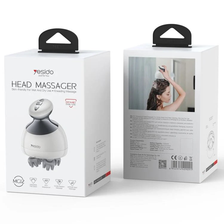 Yesido Head Massager Skin Friendly For Wet And Dry Use Kneading Massage MG12