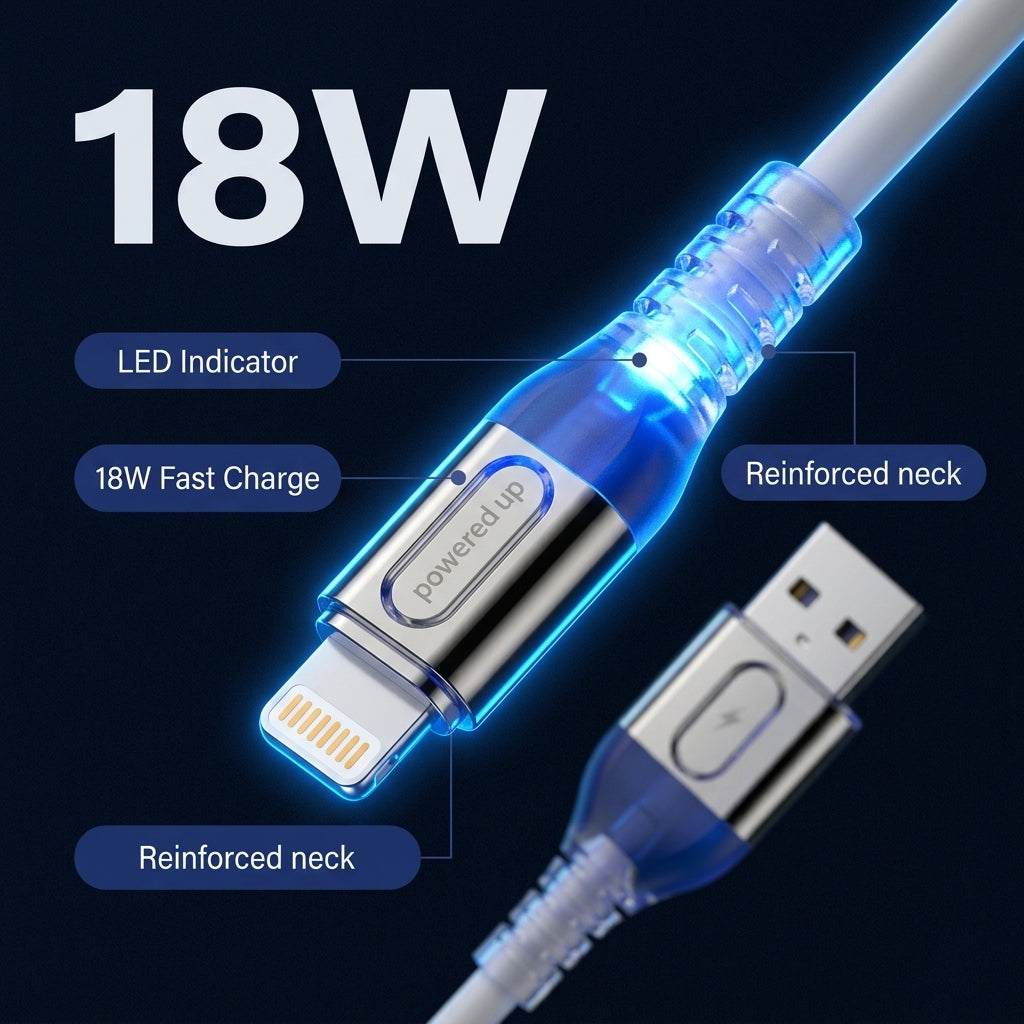 PowerUp SL-10 Usb-a To Lightning Cable 18W 1M