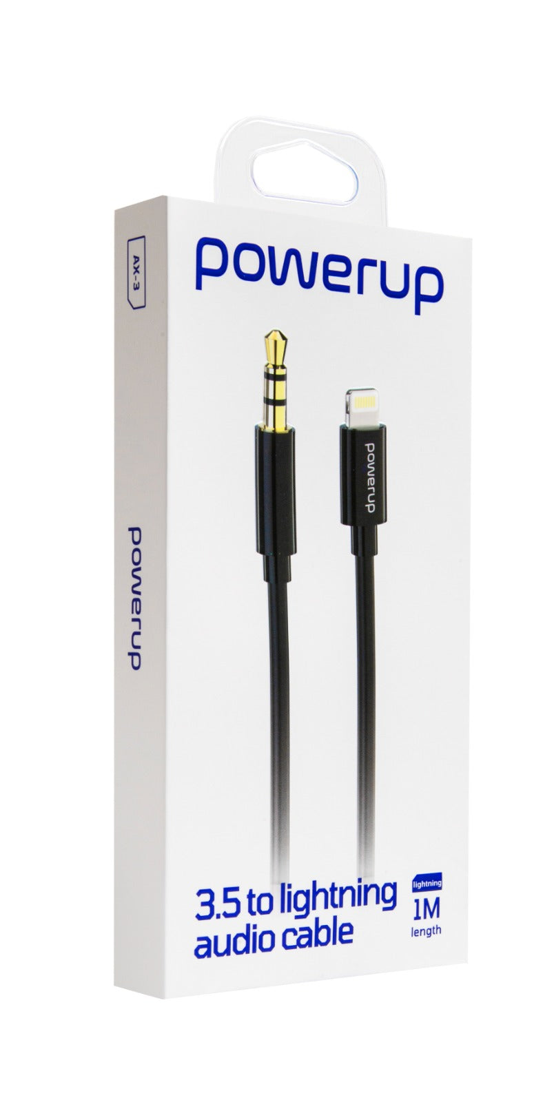 PowerUp AX-3 Audio Cable 3.5mm to Lightning 1m