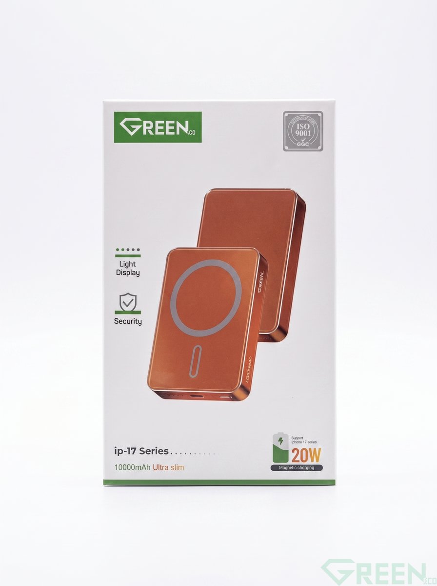 GREEN POWER BANK 10000 IP 17 MAGNATIC