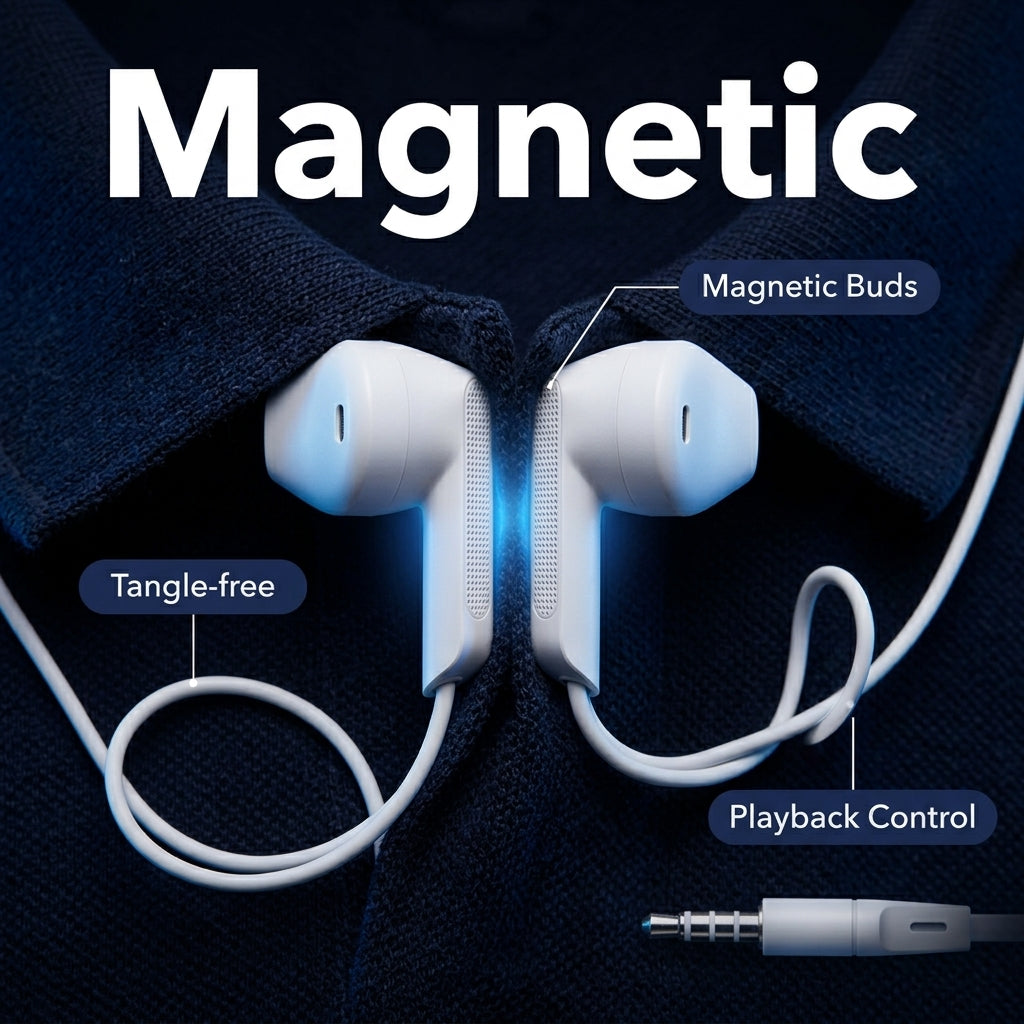 PowerUp X-500 - Pure Sound Earphone With 3.5mm Connector MAGNATIC