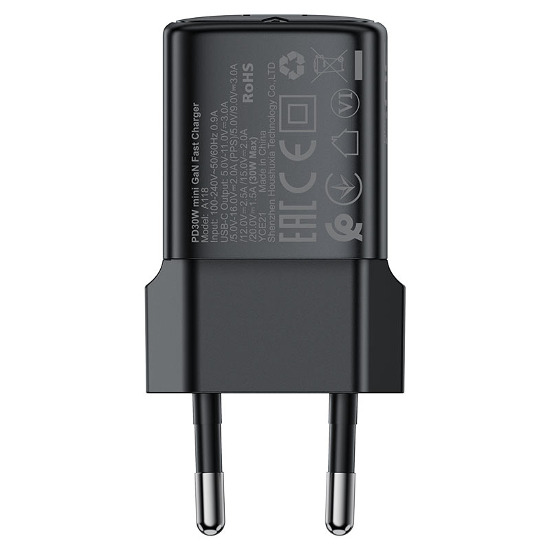 Fast Charge Wall Charger A118 PD30W GaN (1xUSB-C) EU