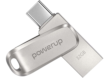 PowerUp - Dual Flash Memory Drive Type-C 32GB