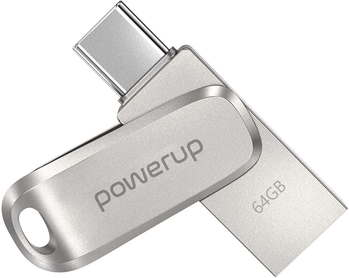 PowerUp - Dual Flash Memory Drive Type-C 64GB