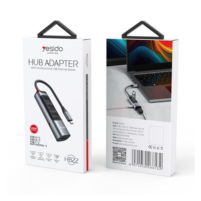 HB22 Type-C to USB and Charging USB Hub