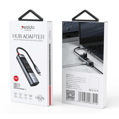 HB24 Type-C to USB and Charging USB Hub