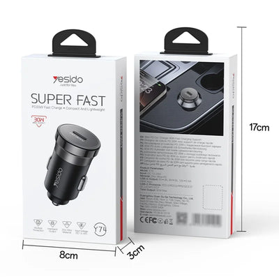 30W single C 30W fast charging car charger Y74