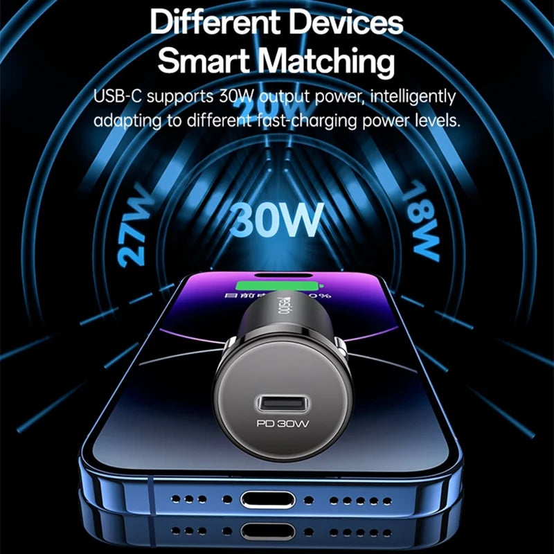 30W single C 30W fast charging car charger Y74