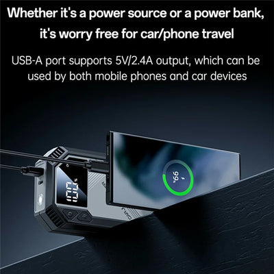 YESIDO VC11 Car Jump Starter 6000mAh Power Bank Smart Clamp for 12V Battery 3.0L Gas Diesel Vehicles