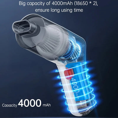 YESIDO VC10 Handheld Vacuum Cleaner 5000PA Suction Power 45500RPM Home Car Cleaning Tool
