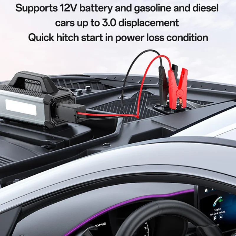 YESIDO VC13 5 in 1 Car Jump Starter 150PSI Tire Inflator Pump 10000mAh Power Bank with Emergency Light