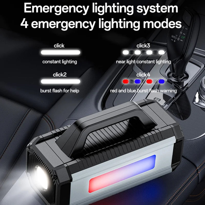YESIDO VC13 5 in 1 Car Jump Starter 150PSI Tire Inflator Pump 10000mAh Power Bank with Emergency Light