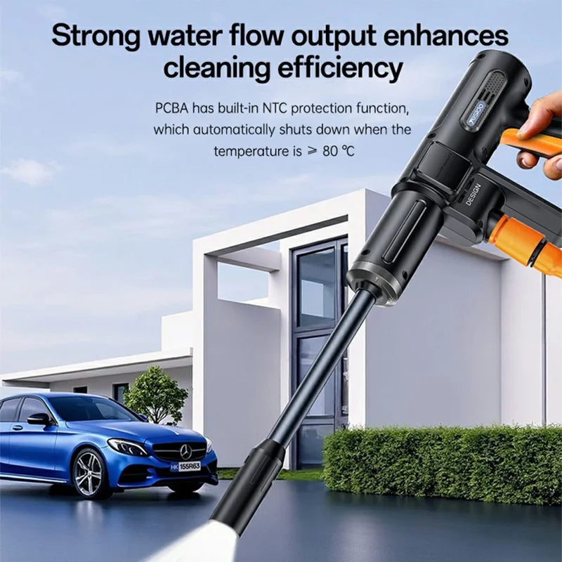YESIDO VC18 High Pressure Washer Gun 2 Gears Adjustable Cordless Car Cleaner with LED Display