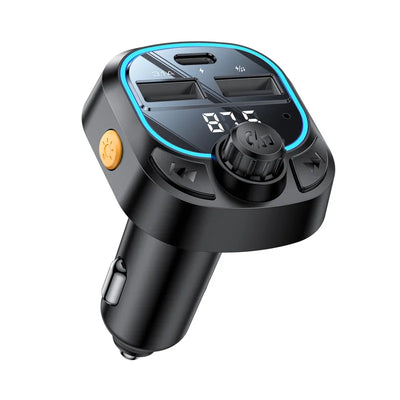 YESIDO Y70 Bluetooth-compatible 5.3 FM Transmitter Car Charger Hands Free Calling MP3 Player