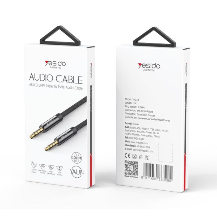 YAU14 1Meter 3.5mm to 3.5mm Audio Cable