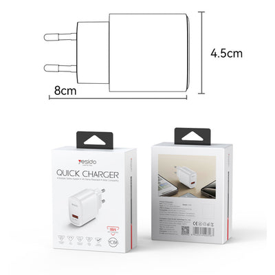 YC66C EU 18W Fast Charging Charger(USB Port)