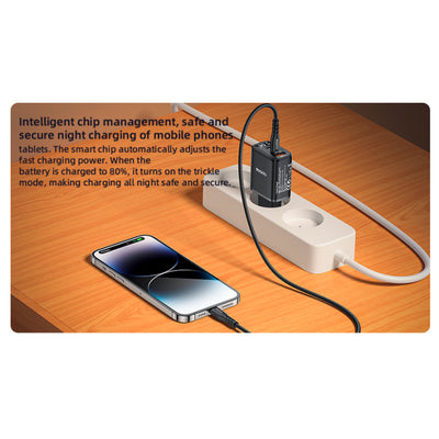 YC69 EU 30W Power Display Fast Charging Wall Charger