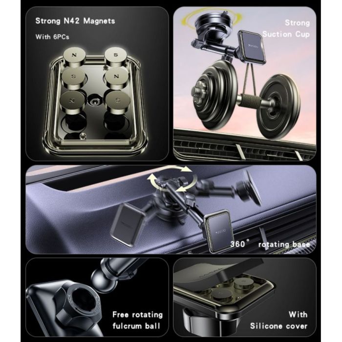 C263 Magnetic Suction Cup Phone Holder