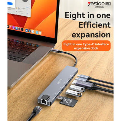 HB27 Eight in One USB Hub