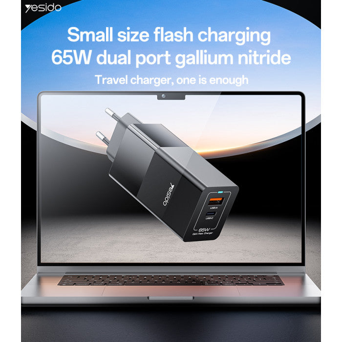 YC73 EU 65W Fast Charging Wall Charger(USB+TC)