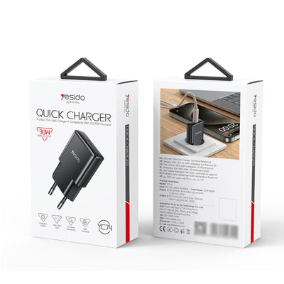 YC74 EU 30W GaN Fast Charging Ultra-thin Charger(TC)