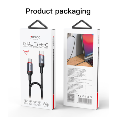 CA181 Type-C To Type-C 60W Fast Charging Data Cable