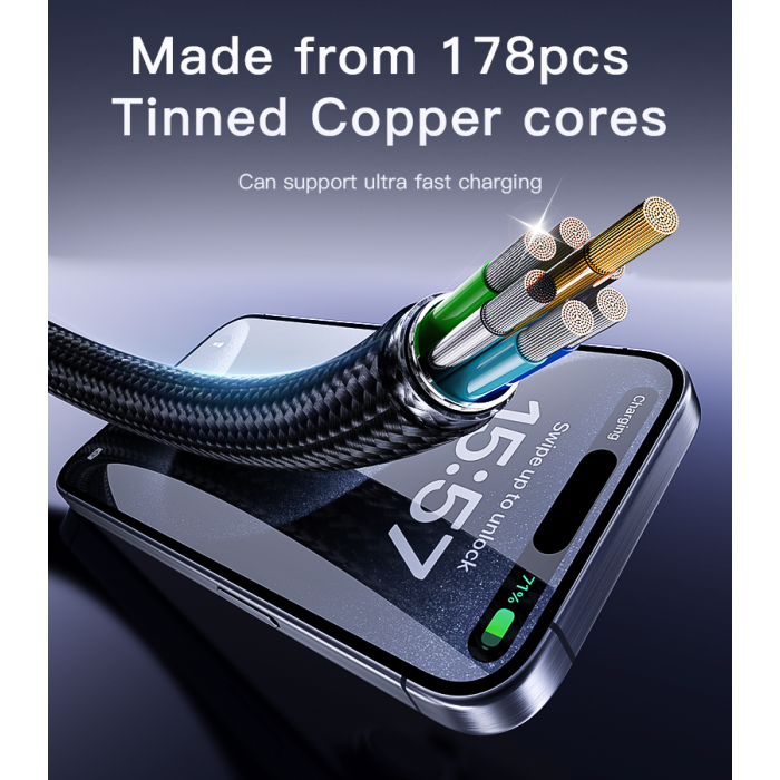 CA183 Type-C To Type-C 60W Fast Charging Data Cable