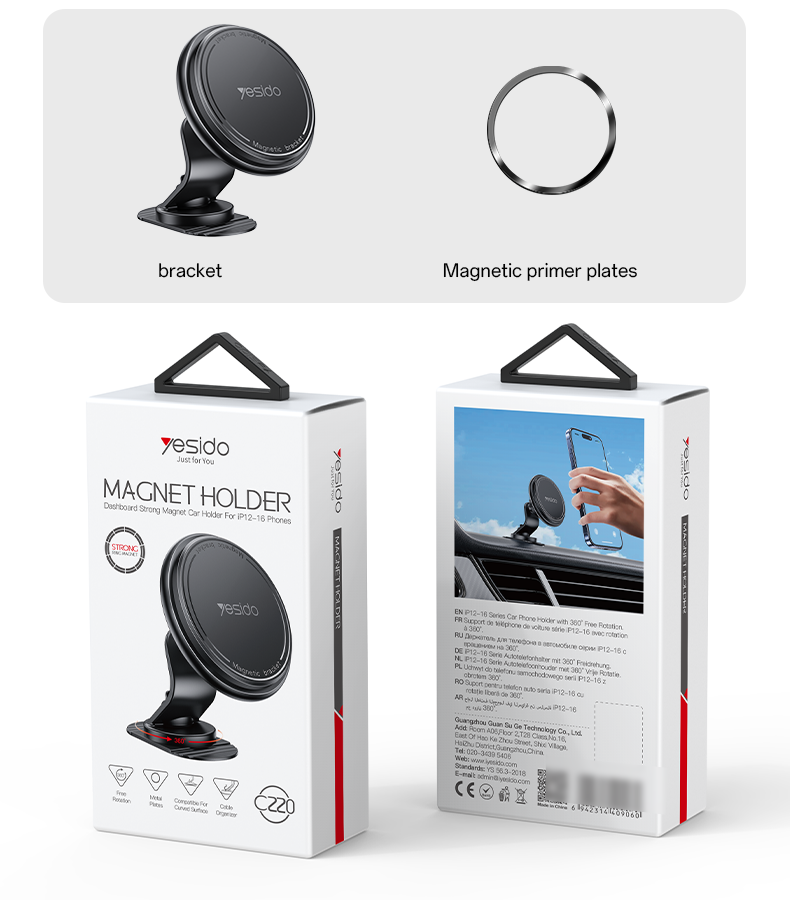 Yesido C220 360 Degree Rotation And The Magnetic Chuck Phone Holder