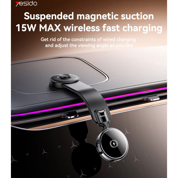 Yesido C316 15W Wireless Charging Magnetic Phone Holder