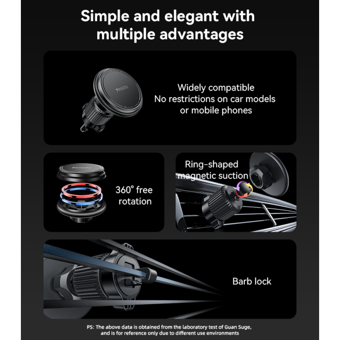 Yesido C252 Car Magnetic Air Vent Phone Holder
