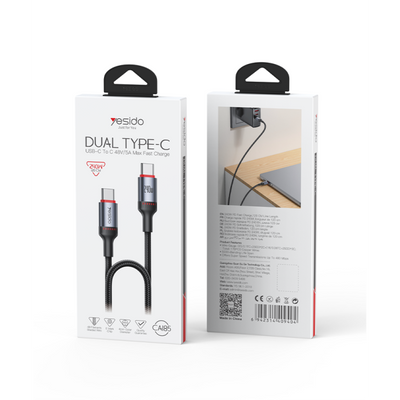 CA185 1.2M Type-C To Type-C 240W Fast Charging Data Cable