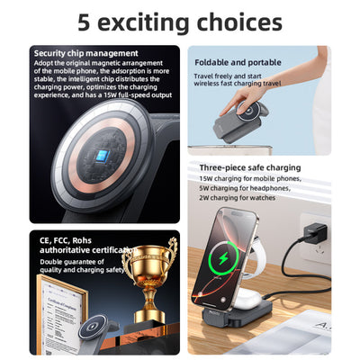 DS26 3 In 1 Folding Wireless Charging Dock
