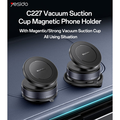 Yesido C227 Magnetic Vacuum Suction Cup Car Phone Holder