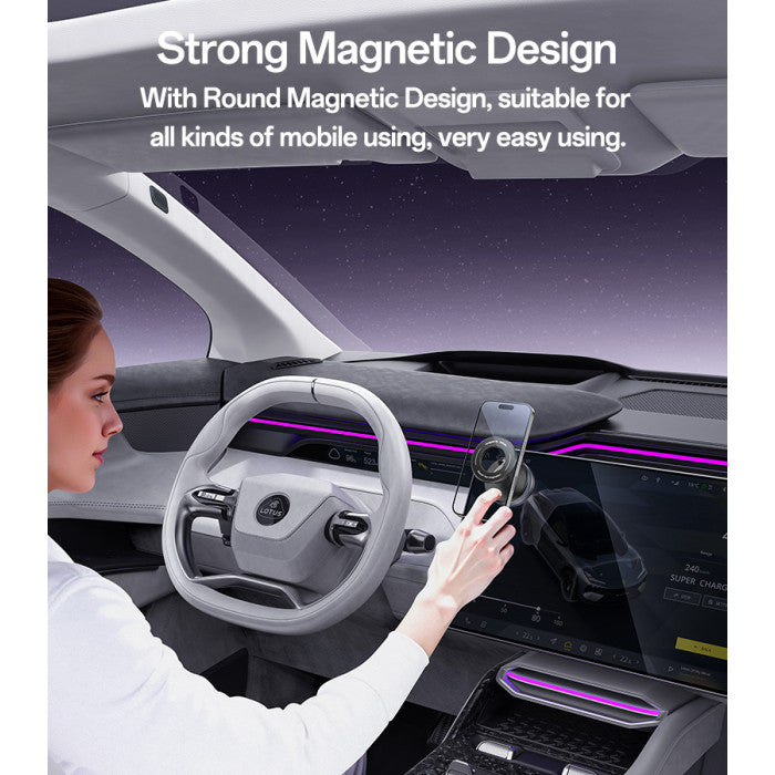 Yesido C228 Foldable Clamp Arm Magnetic Vacuum Suction Cup Car Phone Holder