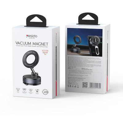 Yesido C228 Foldable Clamp Arm Magnetic Vacuum Suction Cup Car Phone Holder
