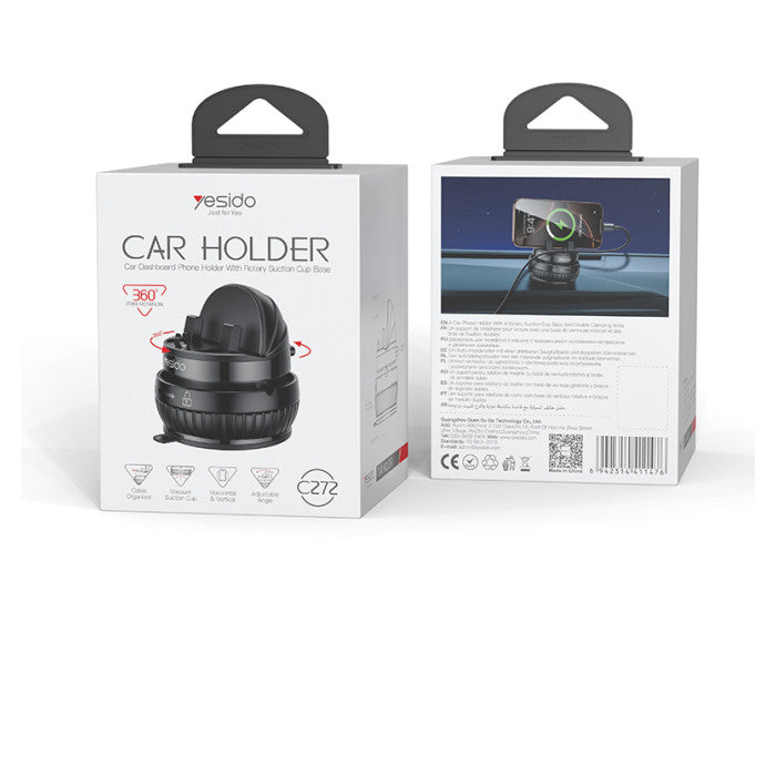C272 360 Horizontal And Vertical Car Phone Holder