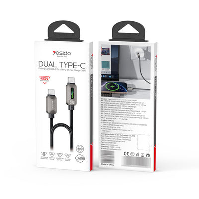 CA198 Type-C To Type-C 60W Fast Charging Data Cable