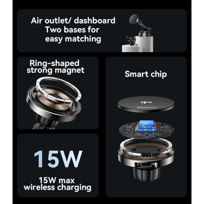 DS30 15W Wireless Fast Charging Magnetic Phone Holder