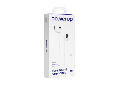 PowerUp - x 200 Sound Earphones with , Type-C Connector, white
