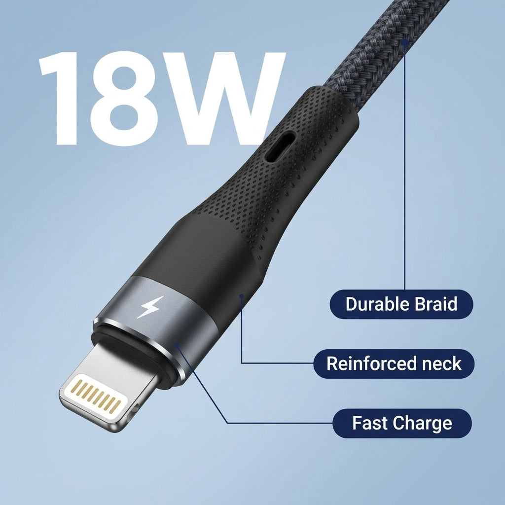 PowerUp SL-14 Usb-a To Lightning Cable  1M