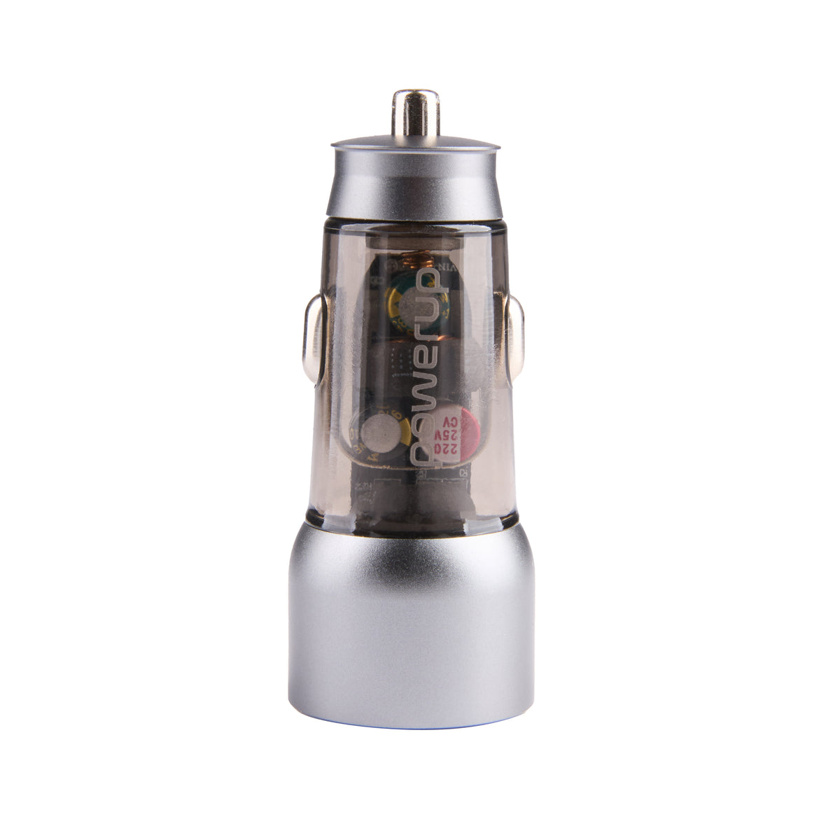 PowerUp CR-7 Fast Car Charger - PD 55W - 2 Port USB C & A - Clear