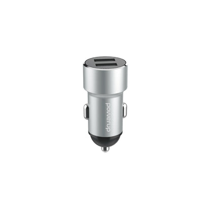 PowerUp CR-8 Dual USB Car Charger – 3.4A – Silver