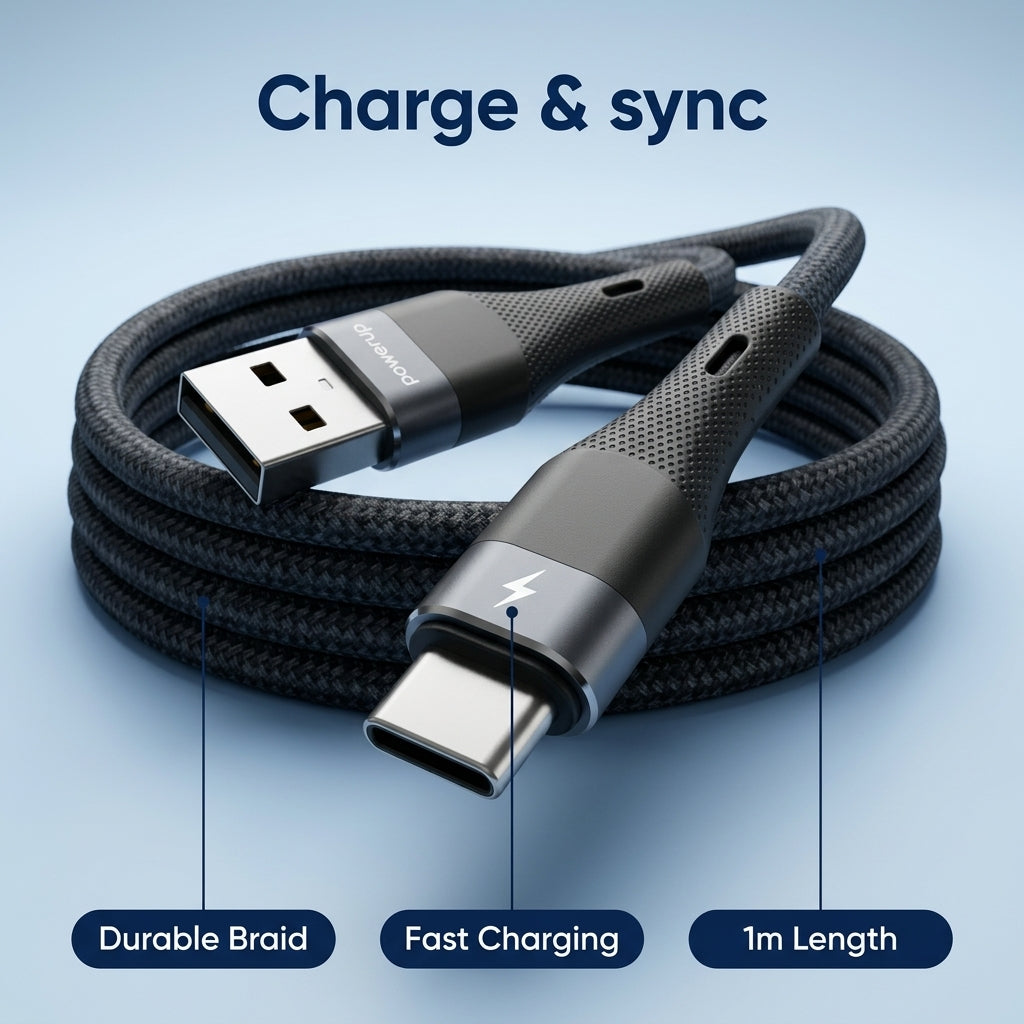 PowerUp CT-13 Usb-a To Usb-c Cable 18W 1M