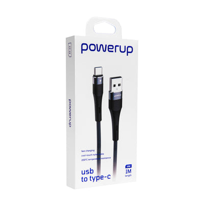 كابل ST-5 من باور اب USB-A إلى USB-C بقوة 18 وات وطول 1 متر