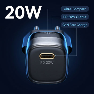 شاحن باور أب G-20W-1 منفذ طاقة GaN - توصيل طاقه بقوة 20 وات